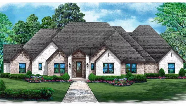 image of french country house plan 9080